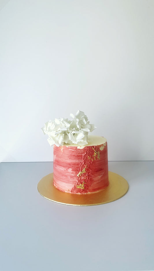 Blush Peony Textured Elegance Cake
