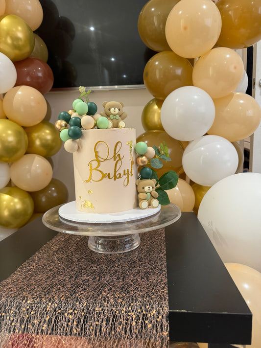 “Oh Baby!” Teddy Bear Shower Cake