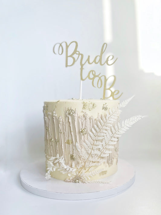 Elegant "Bride to Be" Celebration Cake