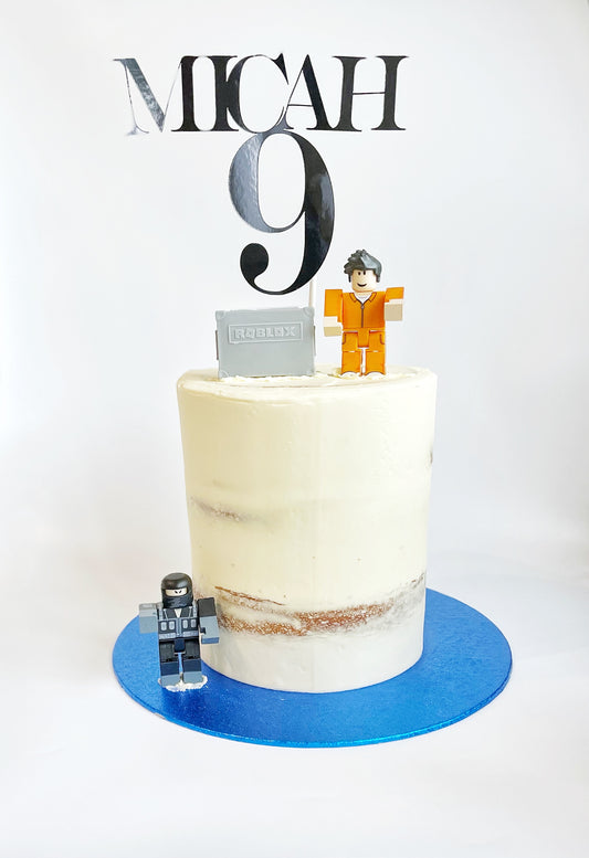 Roblox-Inspired Birthday Cake – Custom Name & Age