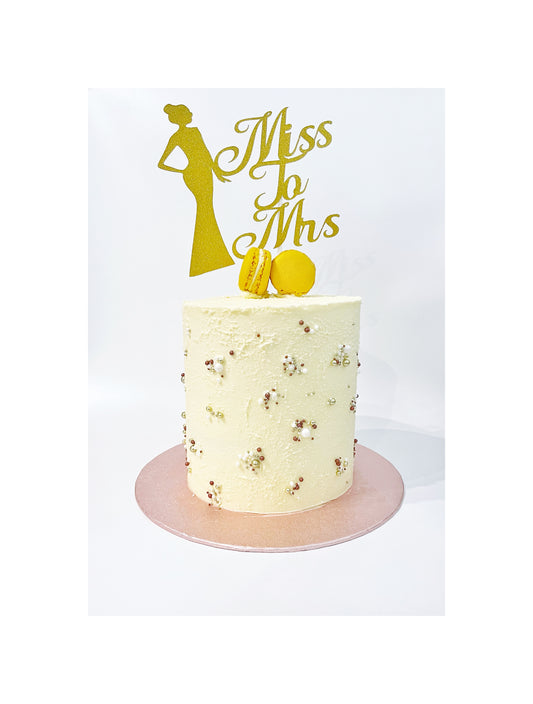 “Miss to Mrs” Bridal Shower Cake