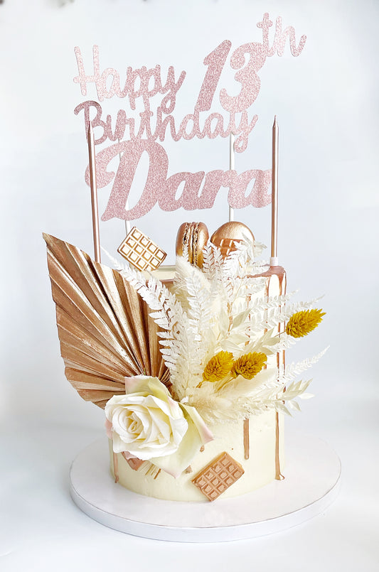 Rose Gold Luxe Birthday Cake
