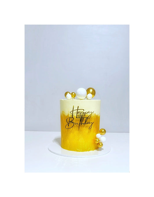 Golden Glow Birthday Cake